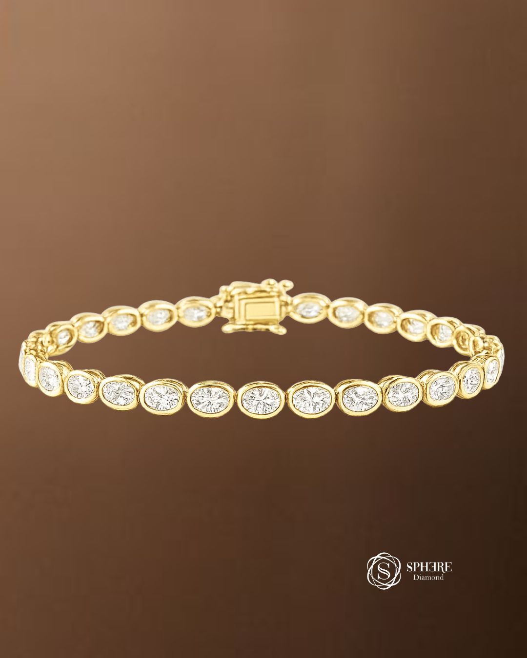 Oval bezel east-west setting labgrown Diamond