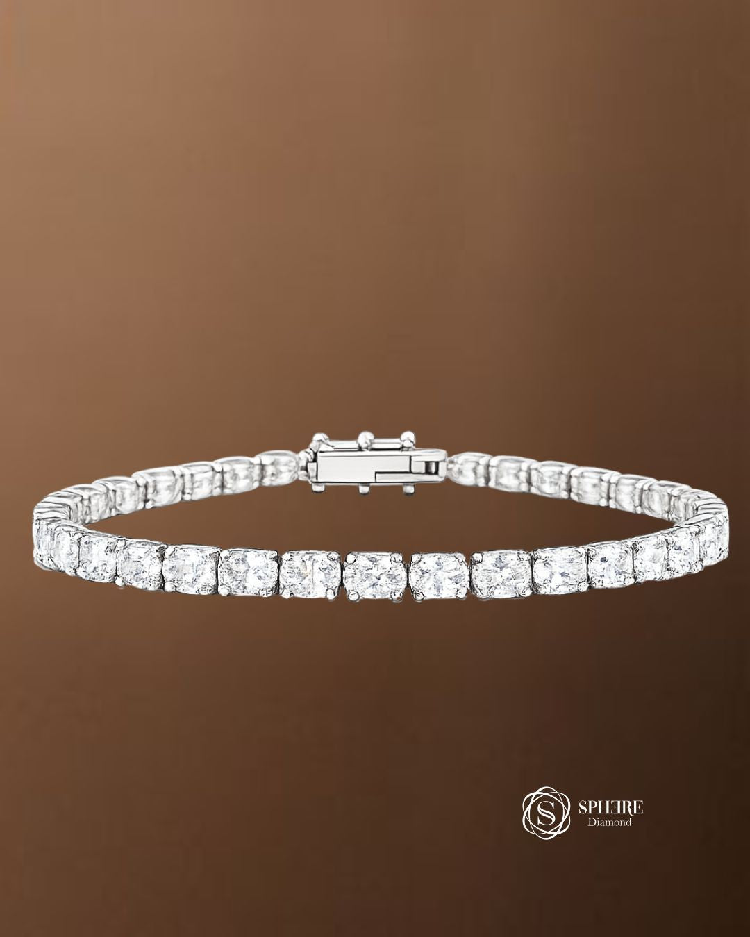 Oval east-west setting lab grown Diamond Bracelet