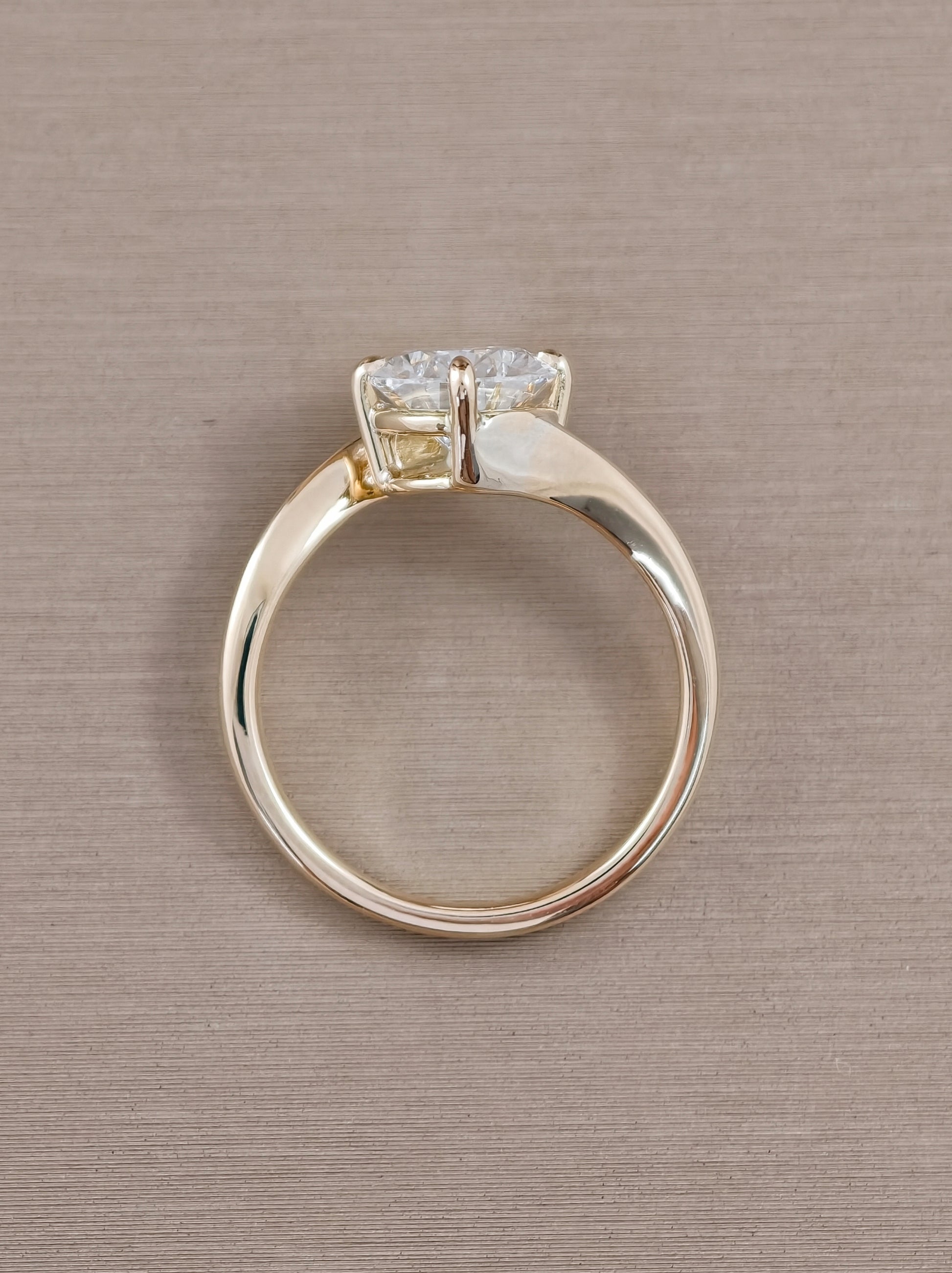 Emerald Cut Three-Stone Lab Grown Diamond Engagement Ring Bangkok Thailand