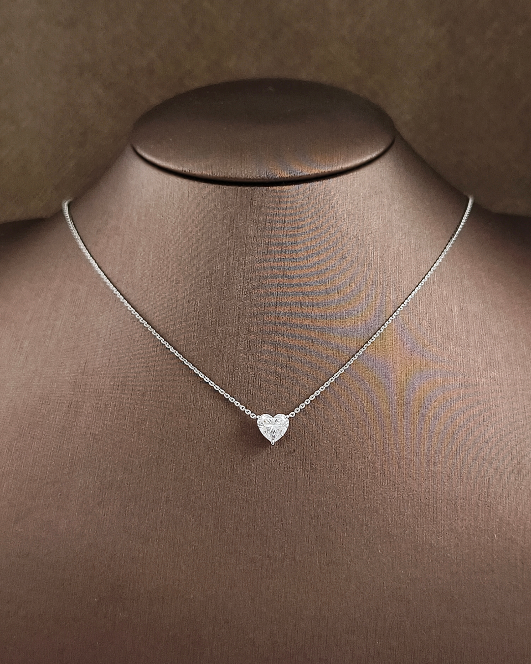 Heart Cut Lab Grown Diamond Solitaire Pendant | IGI Certified