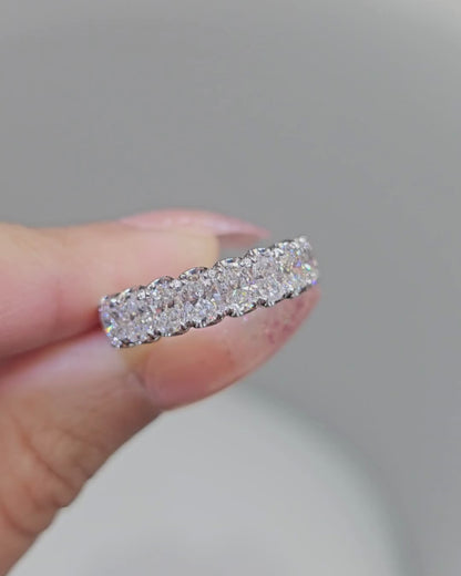 Oval Cut Diamond Half Eternity Ring