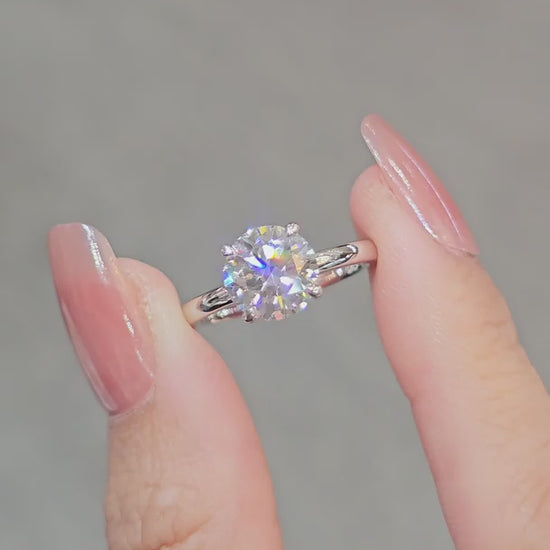 VDO Ring round cut diamond lab grown
