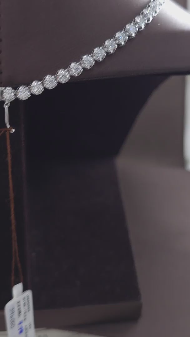 Round Cut Lab Grown Diamond Tennis Necklace | Sphere Diamond Bangkok Thailand