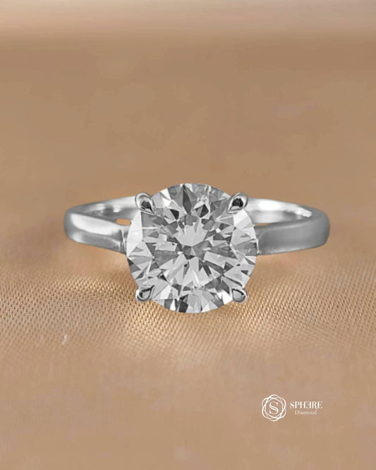 Regalia Cathedral Round Lab Grown Diamond Engagement Ring in 18K White Gold | IGI Certified Lab Grown Diamond | Sphere Diamond Bangkok Thailand