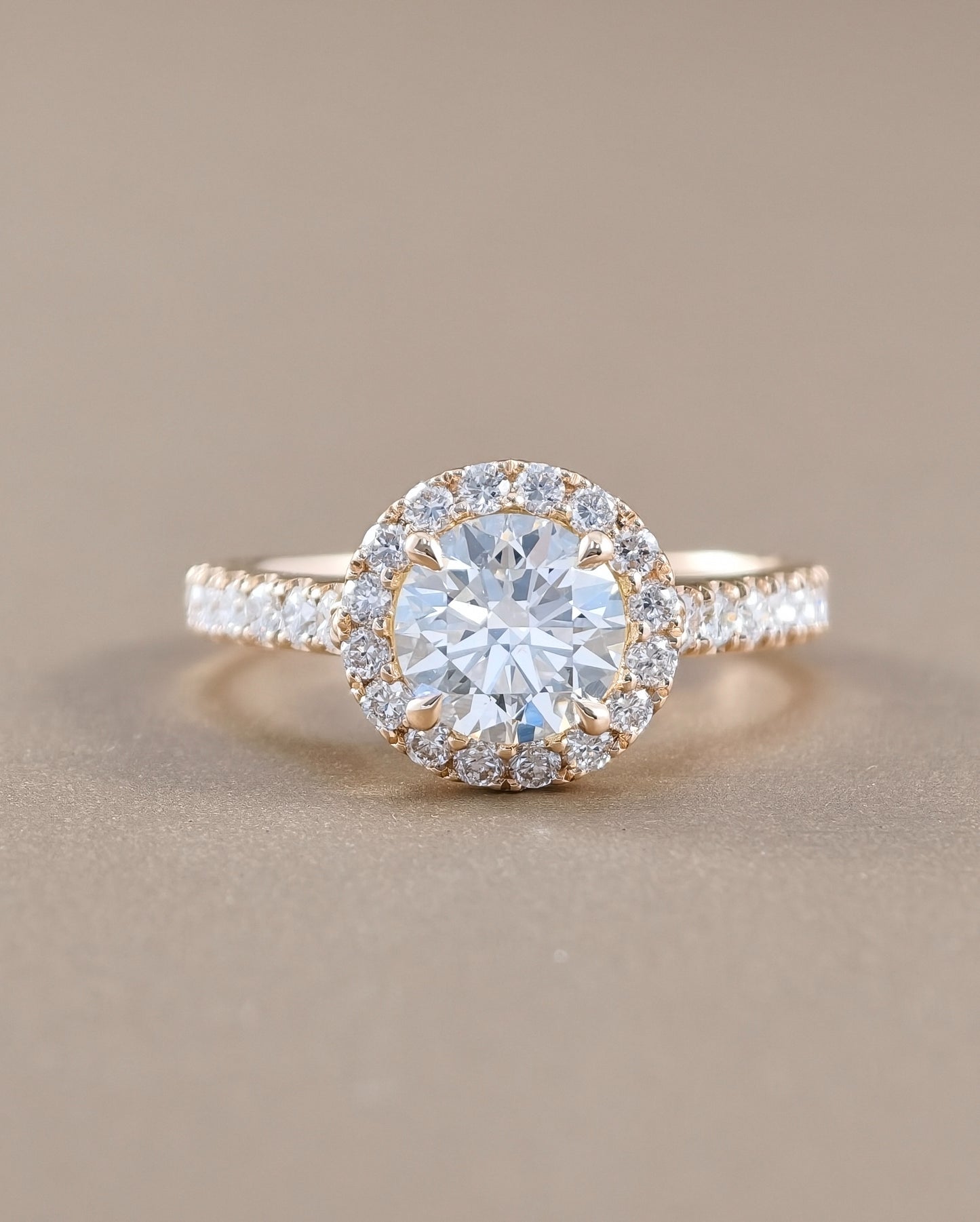 Destiny halo Round diamond lab grown engagement ring