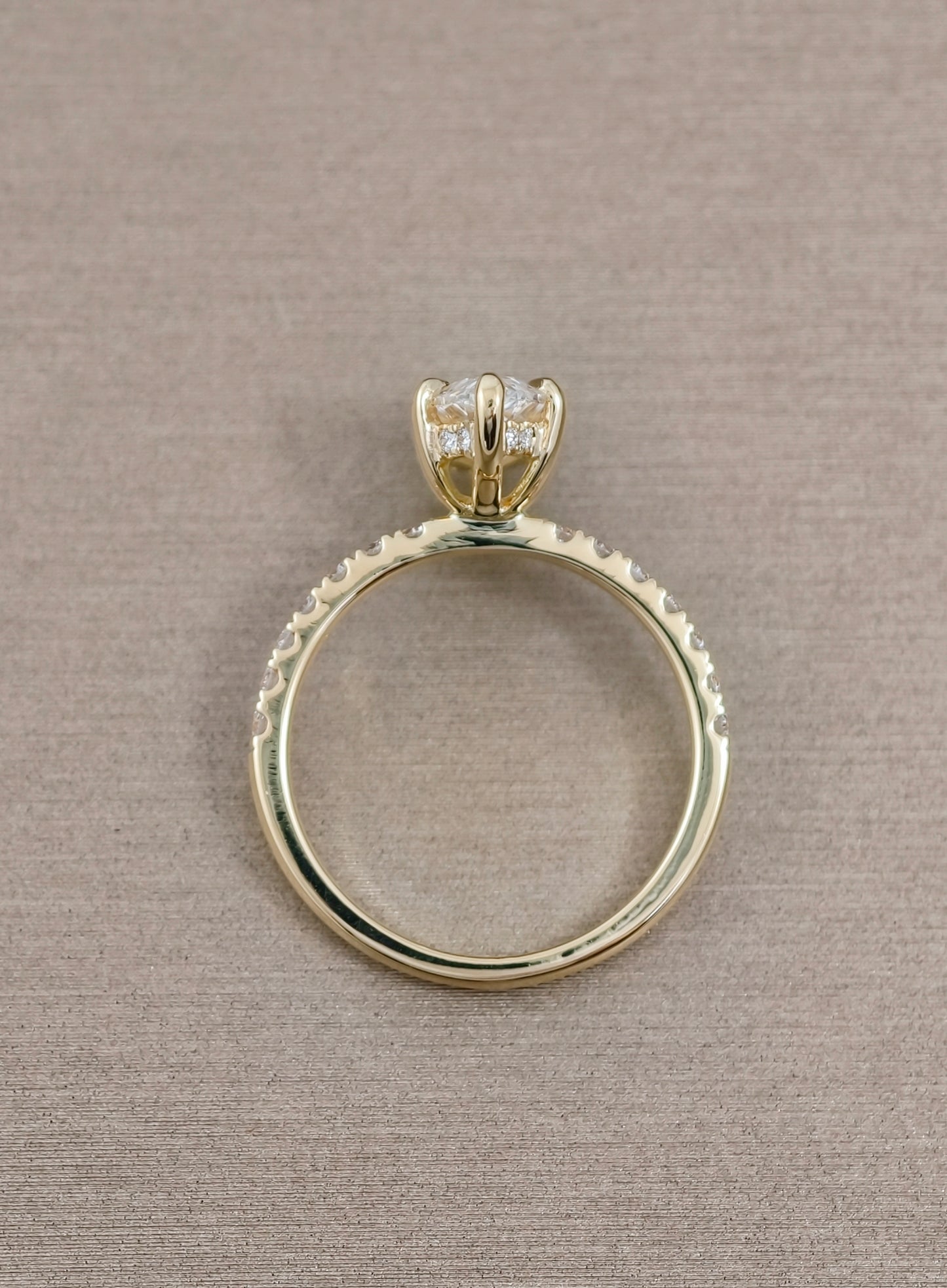 Gallery view of Signature Eiffel Love marquise lab grown diamond engagement ring by Sphere Diamond Thailand