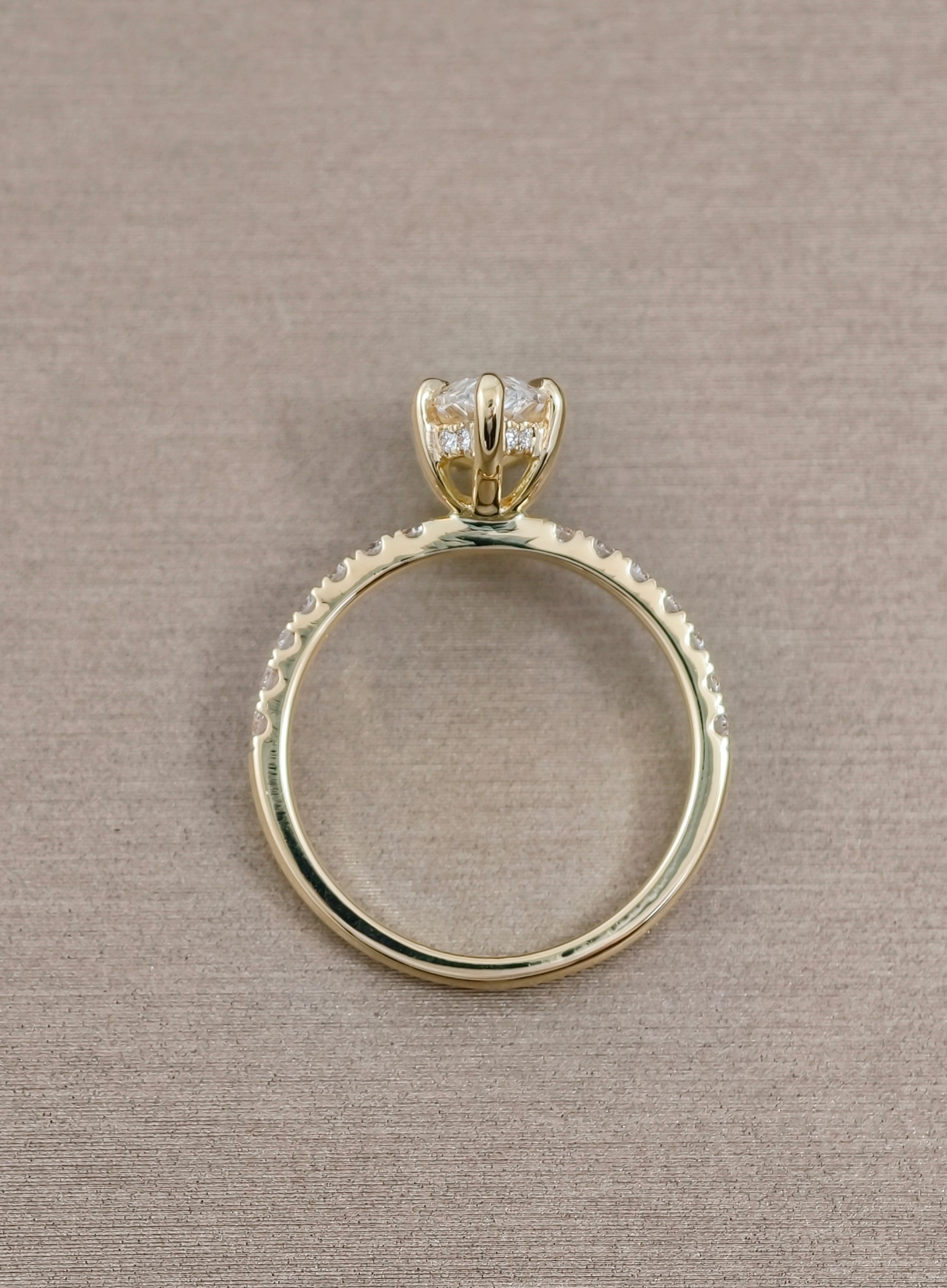 Gallery view of Signature Eiffel Love marquise lab grown diamond engagement ring by Sphere Diamond Thailand