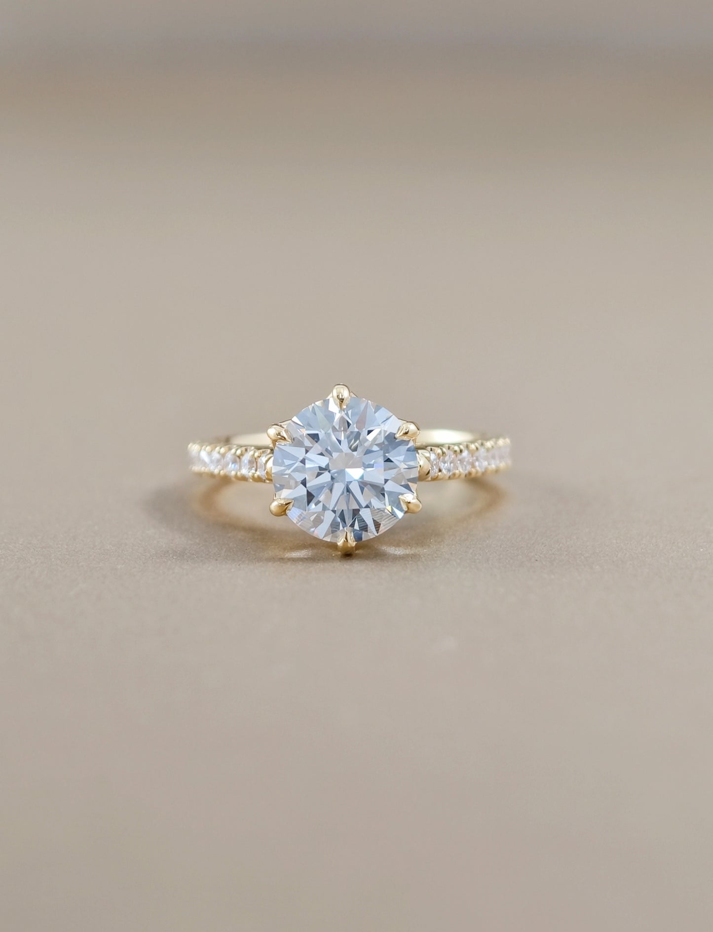Élysian Tulip Lab Grown Diamond Engagement Ring Round Solitaire IGI Certified by Sphere Diamond Bangkok