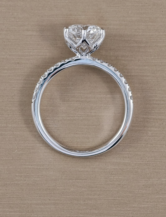 Valenor Tulip Round Lab Grown Diamond Engagement Ring IGI Certified by Sphere Diamond Bangkok