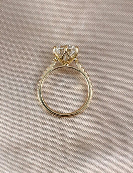 Élysian Bloom Tulip Lab Grown Diamond Engagement Ring | IGI Certified