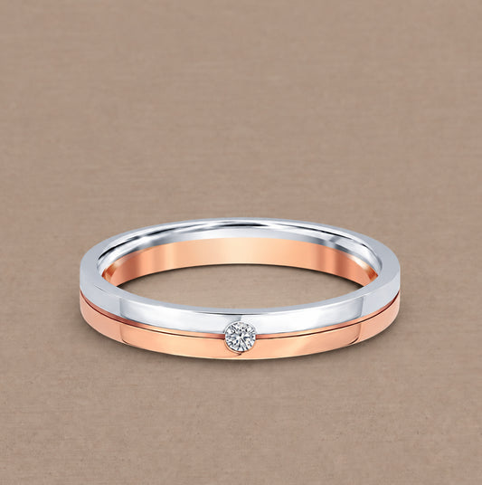 Flat Duo Rose 1 Diamond